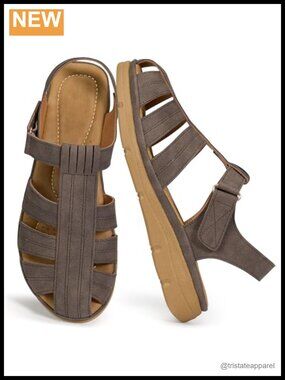 Women's Closed Toe Fisherman Sandals with Memory Foam - Comfortable Summer